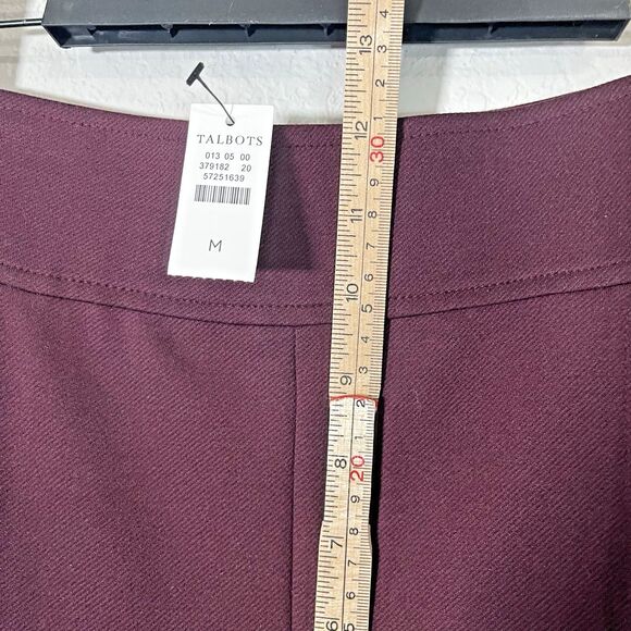 NWT Talbots Pant Wide Leg Maroon Burgundy Medium - Picture 5 of 9